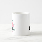 Monogramm Wasserfarbe Benutzerdefinierter Einzelbu Kaffeetasse (Mittel)