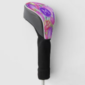 Monogramm-Wasserfarbe FLORAL Golf Headcover (angewinkelt)