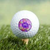 Monogramm-Wasserfarbe FLORAL Golfball (Insitu T-Shirt)