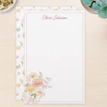 Monogramm-Wasserfarbe Hübscher Blumenstrauß Floral