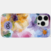 Monogramm Wasserfarbe Pastell iPhone-Hülle Case-Mate iPhone Hülle (Rückseite (Horizontal))