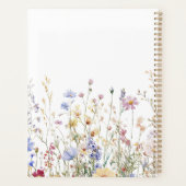 Monogramm Wasserfarbe Rustikales Schönes Wildblume Planer (Rückseite)
