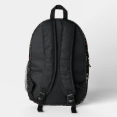 Monogramm-Wasserfarbe-Wildblumen-Blumen-Botanik Bedruckter Rucksack (Rückseite)