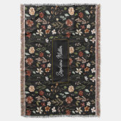 Monogramm-Wasserfarbe-Wildblumen-Blumen-Botanik Decke (Vorderseite Vertikal)
