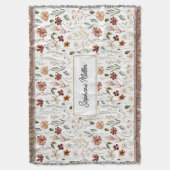 Monogramm-Wasserfarbe-Wildblumen-Blumen-Botanik Decke (Vorderseite Vertikal)