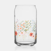 Monogramm-Wasserfarbe-Wildblumen-Blumen-Botanik Dosenglas (Links)