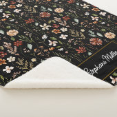Monogramm-Wasserfarbe-Wildblumen-Blumen-Botanik Sherpadecke (3/4)