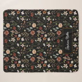 Monogramm-Wasserfarbe-Wildblumen-Blumen-Botanik Sherpadecke (Vorderseite (Horizontal))