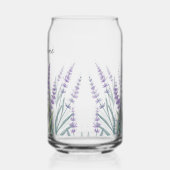 Monogramm Wasserfarben-Blumen in Lila Dosenglas (Links)