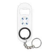 Monogramm Wasserfarben-Segelboot Mini Flaschenöffner (Rückseite)