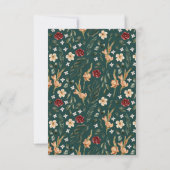 Monogramm | Watercolor Equestrian Wedding RSVP Ankündigung (Rückseite)