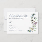 Monogramm Watercolor Floral Wedelungskarte Einladung (Vorderseite)