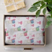 Monogramm Watercolor Personalisieren Sie den Weihn Seidenpapier (Geschenk)