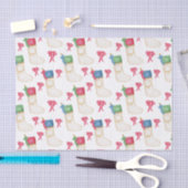 Monogramm Watercolor Personalisieren Sie den Weihn Seidenpapier (Handwerk)