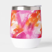 Monogramm Watercolor Pink Orange Abstrakt (Links)