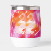 Monogramm Watercolor Pink Orange Abstrakt (Rechts)