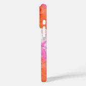 Monogramm Watercolor Pink Orange Abstrakt Case-Mate iPhone Hülle (Rückseite / Links)