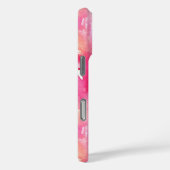 Monogramm Watercolor Pink Orange Abstrakt Case-Mate iPhone Hülle (Rückseite / Rechts)