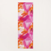 Monogramm Watercolor Pink Orange Abstrakt Yogamatte (Rückseite)
