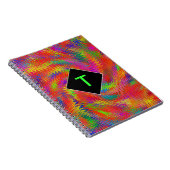 Monogramm-Weben-Regenbogen Notizblock (Rechte Seite)