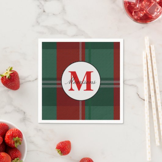 Monogramm Weihnachten Serviette (Beispiel)