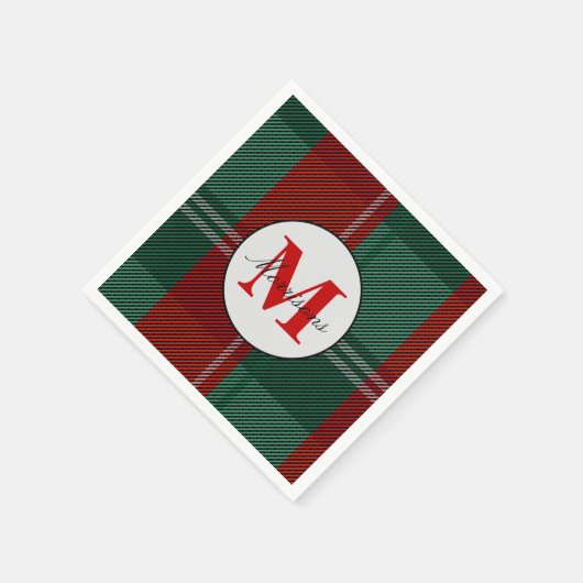 Monogramm Weihnachten Serviette (Ecke)