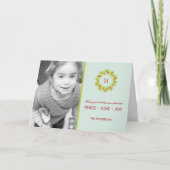 Monogramm Weihnachts-/Feiertagskarte Feiertagskarte (Vorderseite)