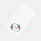 Monogramm Weihnachtskranz-Badehandtücher Serviette (Ecke)