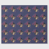 Monogramm Weihnachtslieder, elegant, kundenspezifi Geschenkpapier (Flach)