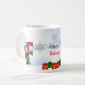 Monogramm-Weihnachtsschale F Kaffeetasse (Vorderseite Links)