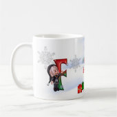 Monogramm-Weihnachtsschale F Kaffeetasse (Links)