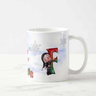 Monogramm-Weihnachtsschale F Kaffeetasse