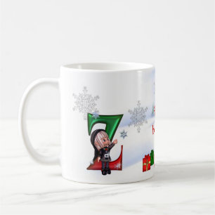 Monogramm-Weihnachtsschale Z Kaffeetasse