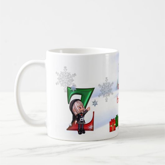 Monogramm-Weihnachtsschale Z Kaffeetasse (Links)