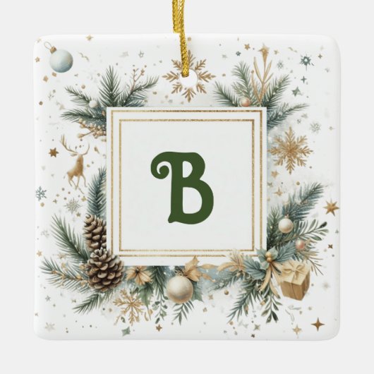 Monogramm Weihnachtsschmuck (Vorderseite)