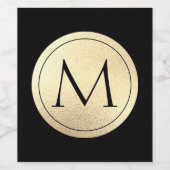 Monogramm Weinetikett (Einzelnes Label)