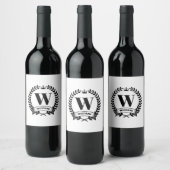 Monogramm Weinetikett (Flaschen)