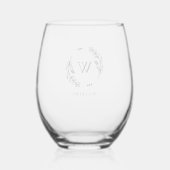 Monogramm Weinglas Ohne Stiel (Rückseite)