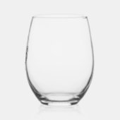 Monogramm Weinglas Ohne Stiel (Links)