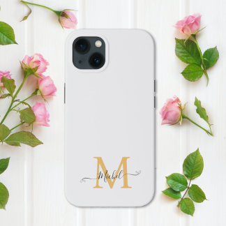 Monogramm weiß | Elegant Minimalistisch Case-Mate iPhone Hülle