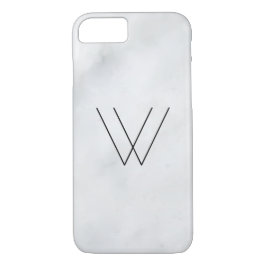 Monogramm-Weiß-Marmor Case-Mate iPhone Hülle