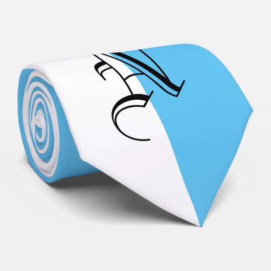 MONOGRAMM-WEISS UND JEGLICHE FARBE — ÄNDERBAR BK-B KRAWATTE (Gerollt)