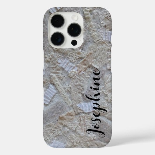 Monogramm Weißcreme-Kalligraphie abstrakt Case-Mate iPhone Hülle (Rückseite)