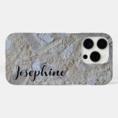 Monogramm Weißcreme-Kalligraphie abstrakt Case-Mate iPhone Hülle (Rückseite (Horizontal))
