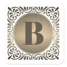 Monogramm Weißdekorative Initial