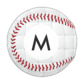 Monogramm Weiße Kachel Baseball (Vorderseite Links)