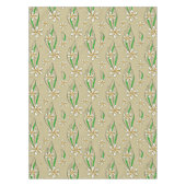 Monogramm weißer Blumenstrauß-Hintergrund Tischdecke (Vorderseite)