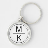 Monogramm weißer GL-Splitter Schlüsselanhänger (Vorne)