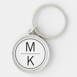 Monogramm weißer GL-Splitter Schlüsselanhänger