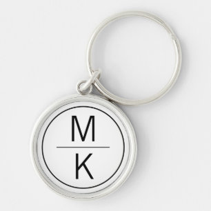 Monogramm weißer GL-Splitter Schlüsselanhänger